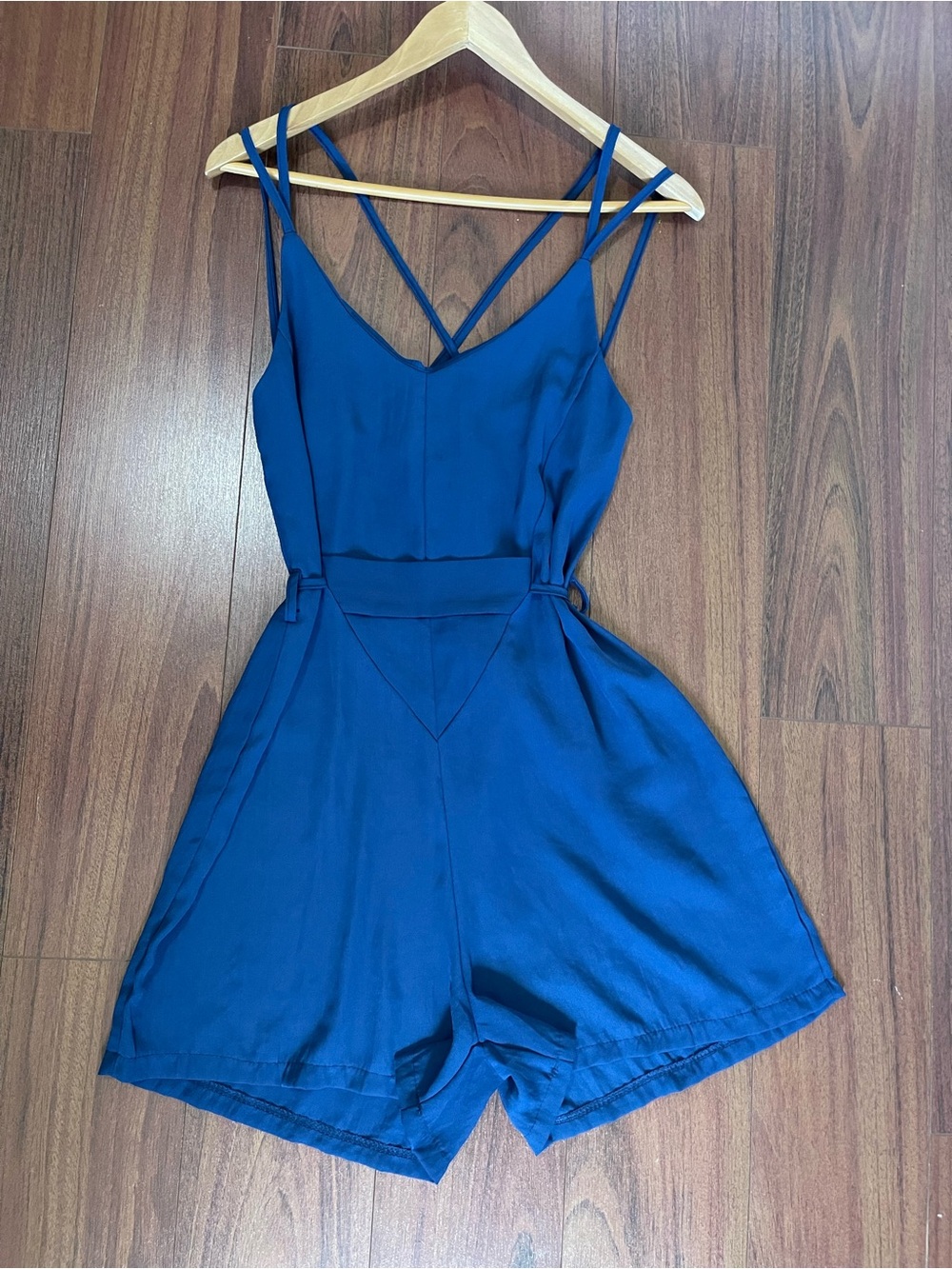 Diane von Furstenberg navy blue stray romper size small